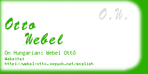 otto webel business card